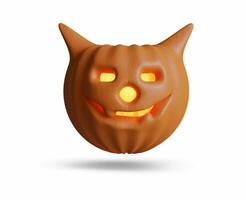 Scary Halloween images or elements created with 3D software to prepare for celebrating Halloween which is synonymous with yellow pumpkins photo