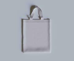 Tote bag white color and realistic texture rendering 3D photo