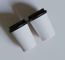 café taza realista color y realista texturas prestados con 3d software illutration foto
