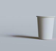 Coffee cup realistic color and realistic textures rendered with 3D software illutration photo