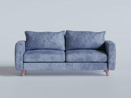 Realistic Sofa made and rendered by 3D software for decoration interrior and etc photo