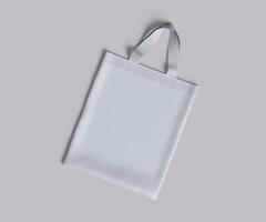 Tote bag white color and realistic texture rendering 3D photo