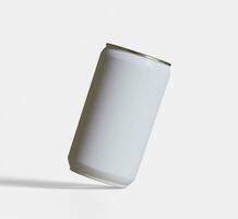Soda can white color or solid color and realistic texture rendering 3D software illustration photo