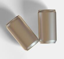 Soda can metalic texture and shiny with a realistic glossy or highlight rendering with 3D software illustration photo
