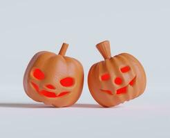 Scary Halloween images or elements created with 3D software to prepare for celebrating Halloween which is synonymous with yellow pumpkins photo