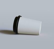 Coffee cup realistic color and realistic textures rendered with 3D software illutration photo