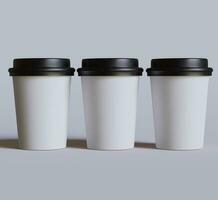 Coffee cup realistic color and realistic textures rendered with 3D software illutration photo