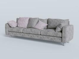Realistic Sofa made and rendered by 3D software for decoration interrior and etc photo