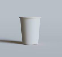 Coffee cup realistic color and realistic textures rendered with 3D software illutration photo