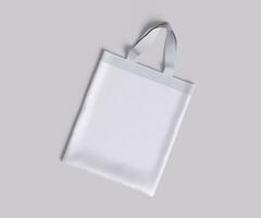 Tote bag white color and realistic texture rendering 3D photo