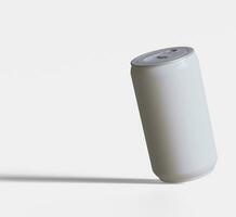 Soda can white color or solid color and realistic texture rendering 3D software illustration photo