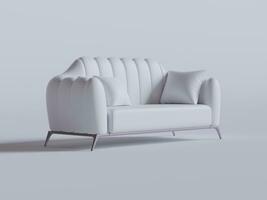 Realistic Sofa made and rendered by 3D software for decoration interrior and etc photo