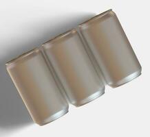 Soda can metalic texture and shiny with a realistic glossy or highlight rendering with 3D software illustration photo