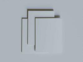 A4 Lanscape Magazine white color and realistic texture rendering 3D photo