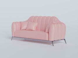 Realistic Sofa made and rendered by 3D software for decoration interrior and etc photo