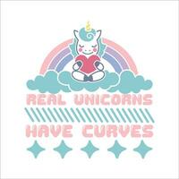 Stylish , fashionable  and awesome Unicorn typography art and illustrator vector