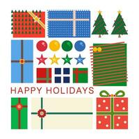 Merry Christmas and Happy New Year 2024, greeting cards, posters, holiday covers. Vector illustration