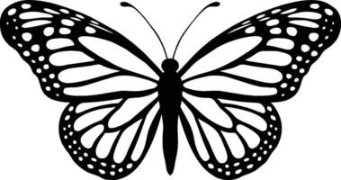 Flying Butterfly Vector Silhouette. Beauty Butterfly Vector icon design Stock Vector Image