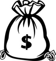 Money bag logo Royalty Free Vector Image