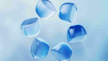 Abstract glass geometries background, 3d rendering. video
