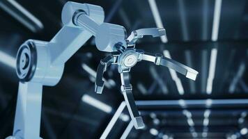 mechanisch Arm mit futuristisch Stil, 3d Wiedergabe. video