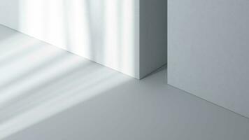 The change of light and shadow in the white empty room, 3d rendering. video