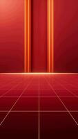 Red luxurious stage background, 3d rendering. video