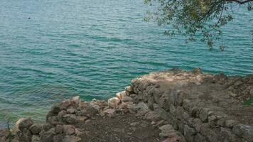 Flowing water in Fuxian Lake in Yunnan, China. video