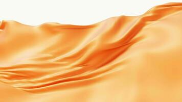 Flowing orange cloth background, 3d rendering. video