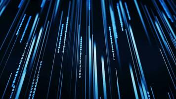 Binary numbers with cyberspace, 3d rendering. video