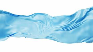 Smooth blue wave cloth background with alpha channel, 3d rendering. video