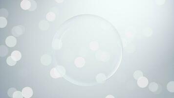 Transparent bubble with blue background, 3d rendering. video