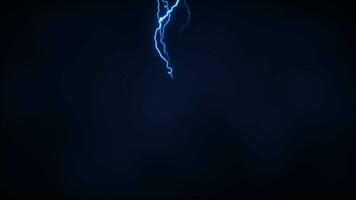 Blue lightning with dark background, 3d rendering. video