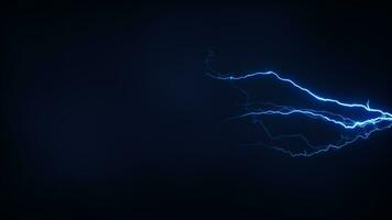 Blue lightning with dark background, 3d rendering. video