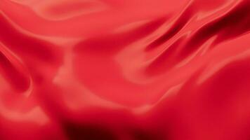 fluente rosso stoffa sfondo, 3d resa. video