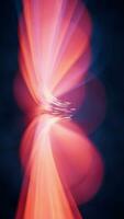Flowing curves with glowing neon lines, 3d rendering. video