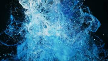 Abstract wave particles, diffuse powder, 3d rendering. video