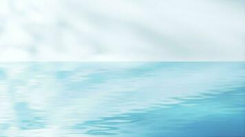 Water surface with white wall background, 3d rendering. video