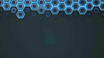 Metal hexagon background, sci-fi pattern, 3d rendering. video