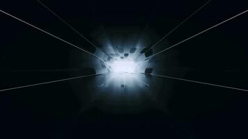 Dark tunnel background, 3d rendering. video