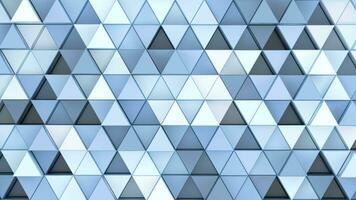 Repeating triangle cubes background, 3d rendering. video