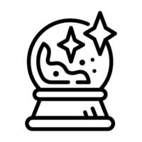 crystal ball line icon,vector and illustration vector