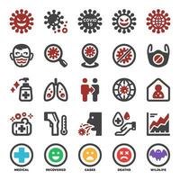 coronavirus icon set,vector and illustration vector