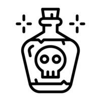 poison line icon,vector and illustration vector