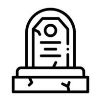 tombstone line icon,vector and illustration vector