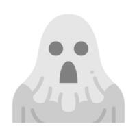 fantasma plano icono, vector y ilustración