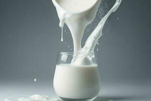 Milk splash. AI Generative Pro Photo