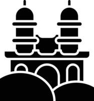 Desierto templo vector icono