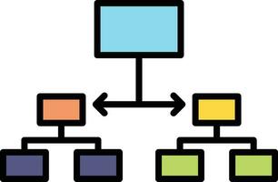 Labeled Hierarchy Vector Icon
