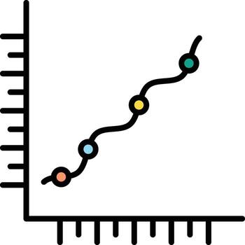 marcado dispersión con suave líneas vector icono